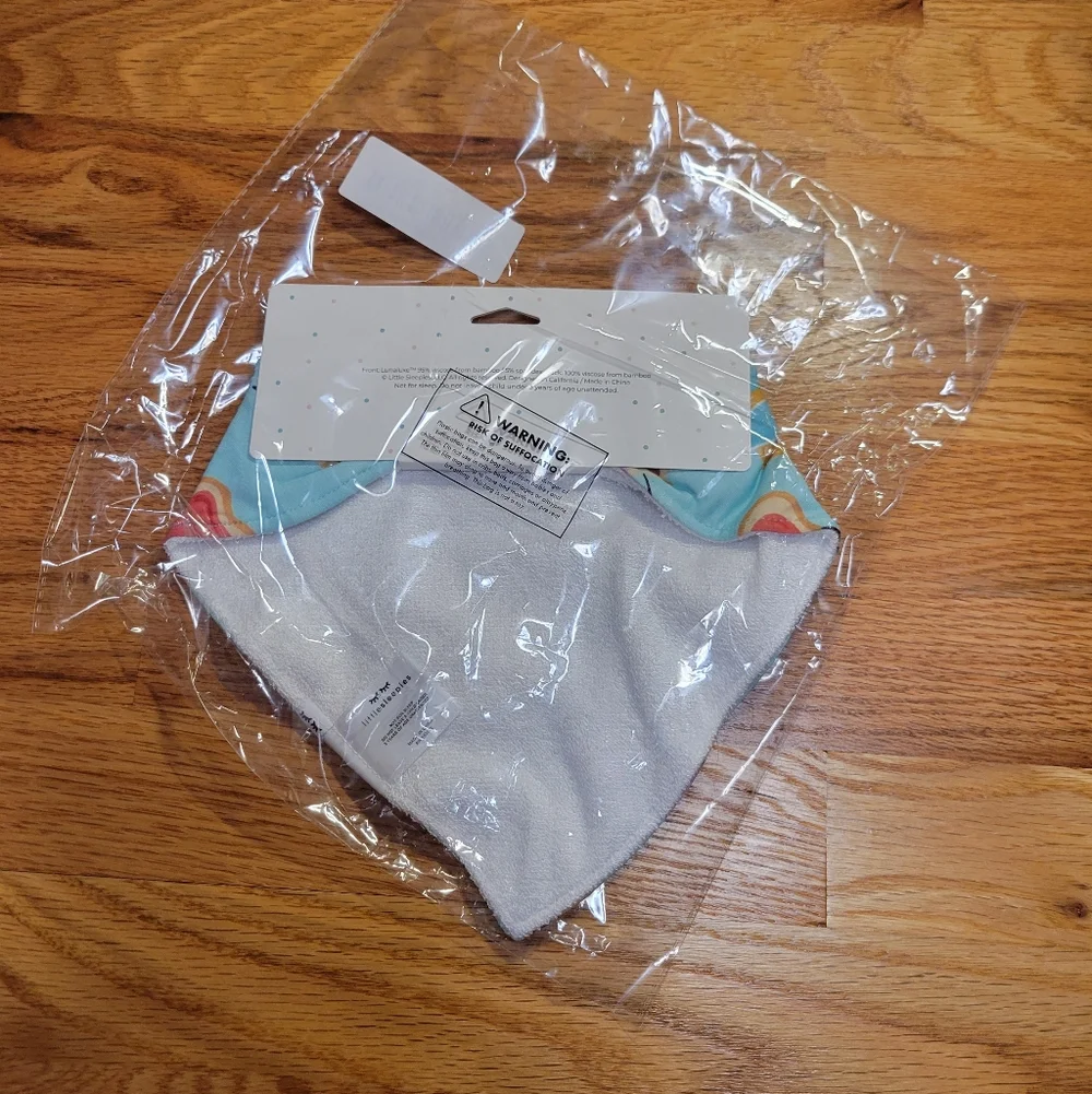 NIB Little Sleepies Lunch Buddies Bandana Bib- Bamboo, PB & J, Baby, Soft, Cozy